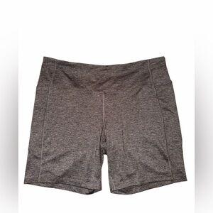 Athletic Works Gray Biker Shorts – Stretch Compression Fit, Size XXXL (22)